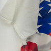 Vintage Liquid Blue 1995 American Flag Stars Stripes White Red T-shirt Size L