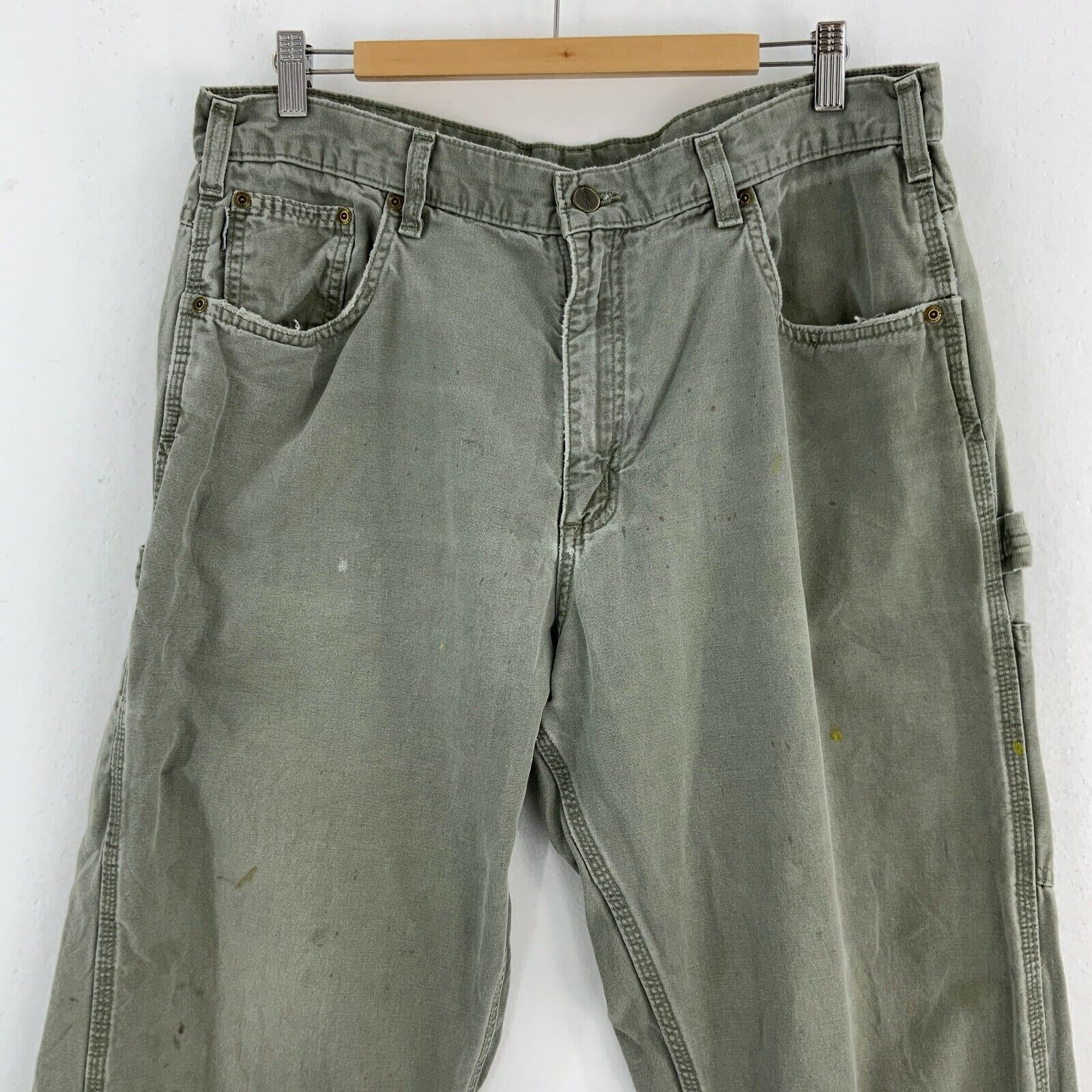 Carhartt Light Gray Carpenter Cargo Pant Size 36x29
