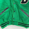 Vintage Varsity College Snapped Cheerleader Green Black Jacket Size M