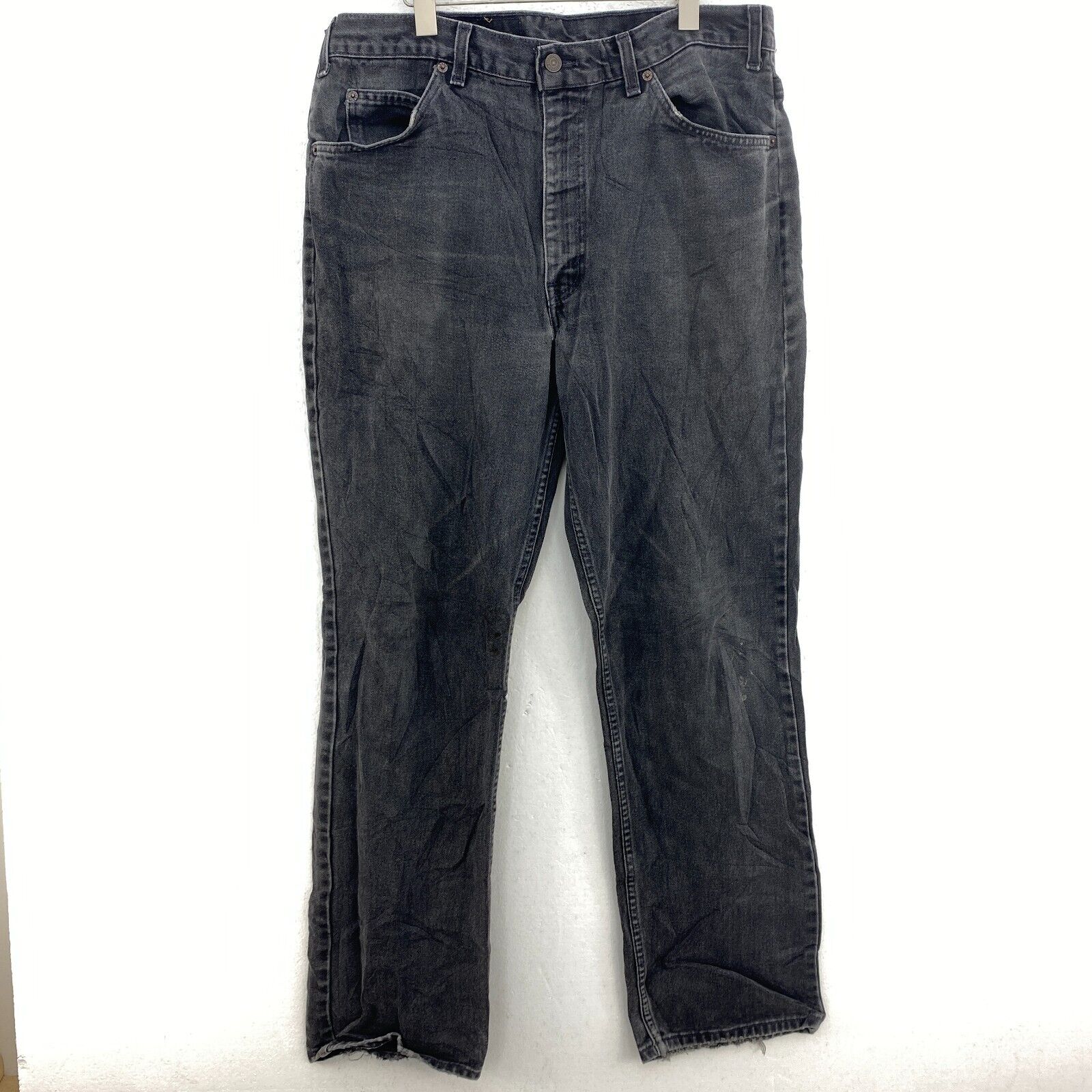 Levi Strauss Orange Tab Black Medium Wash Jeans Size 36 Straight Leg