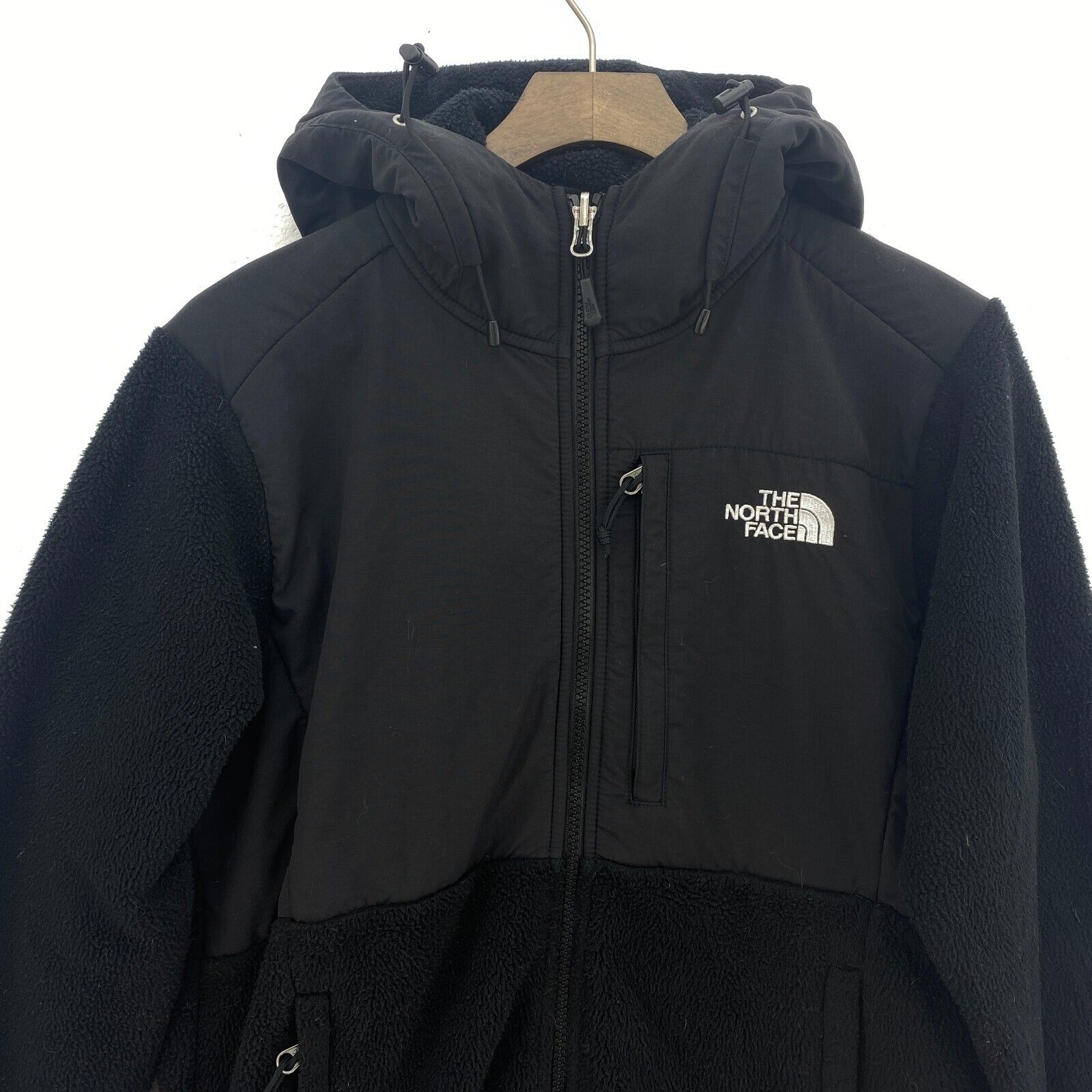 The North Face Women's Fleece Hooded Jacket Black Size S Full Zip