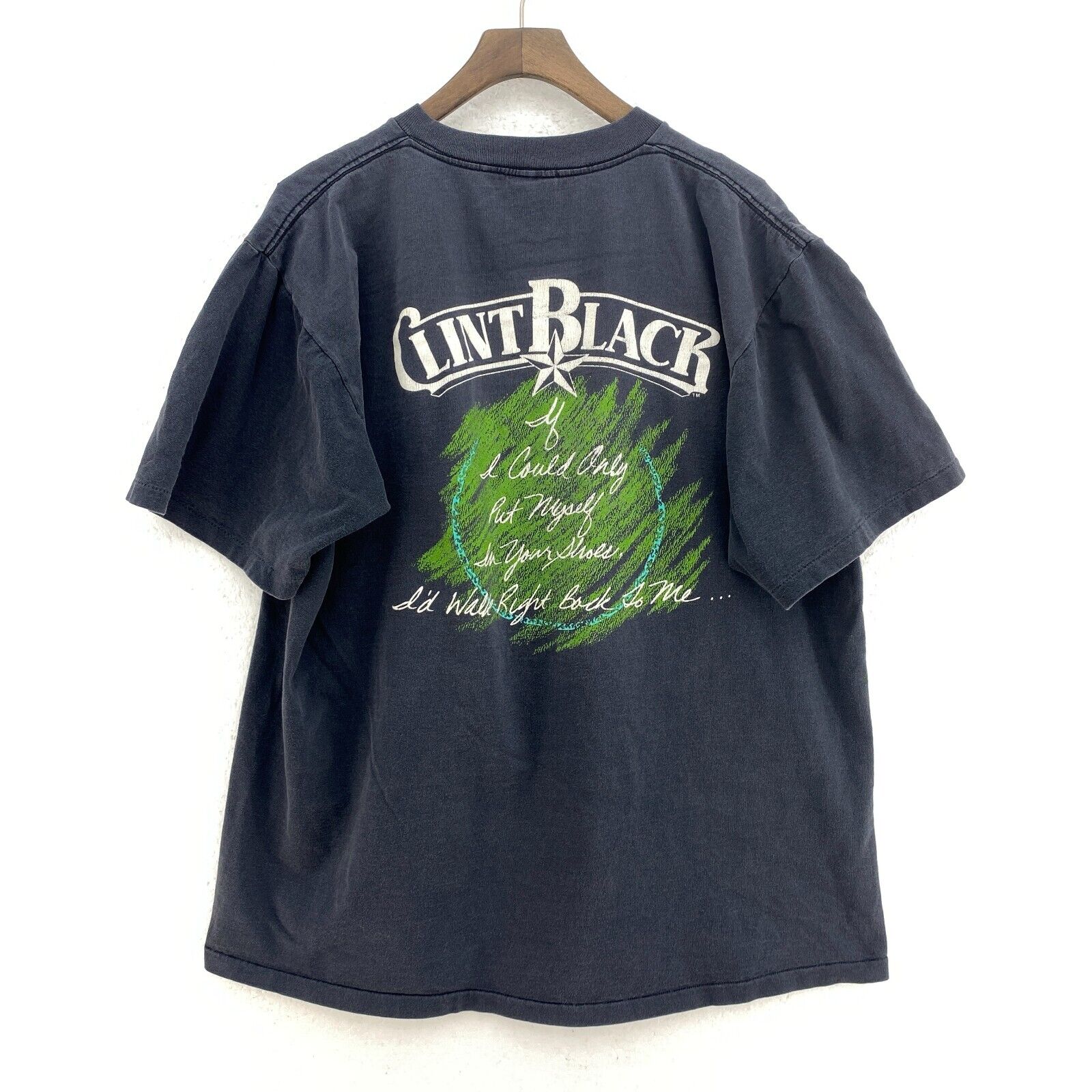 Lee Clint Black Put Yourself In My Shoes Black T-shirt Size XL Country Music