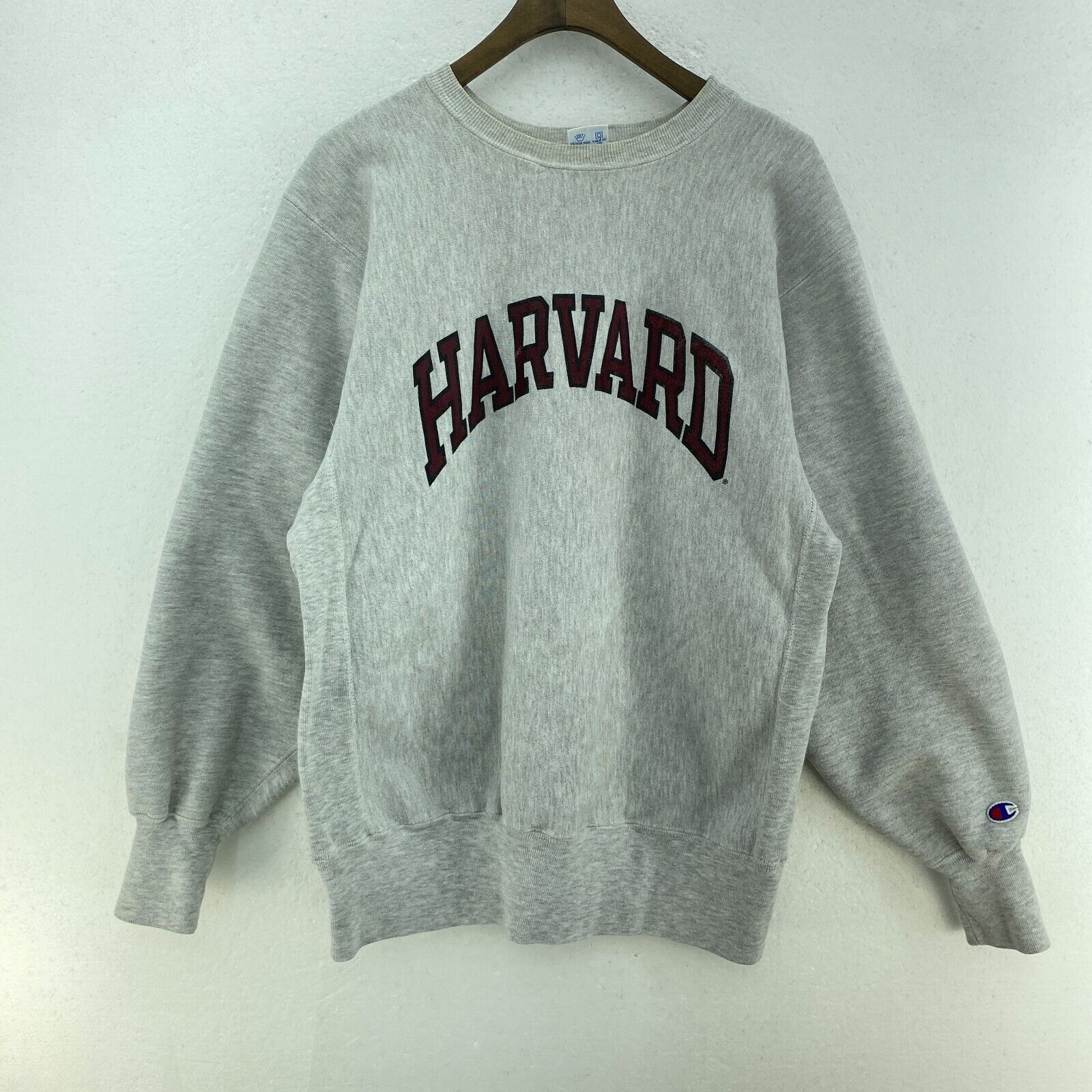 Champion Reverse Weave Harvard University Gray Sweatshirt Size L Crewneck