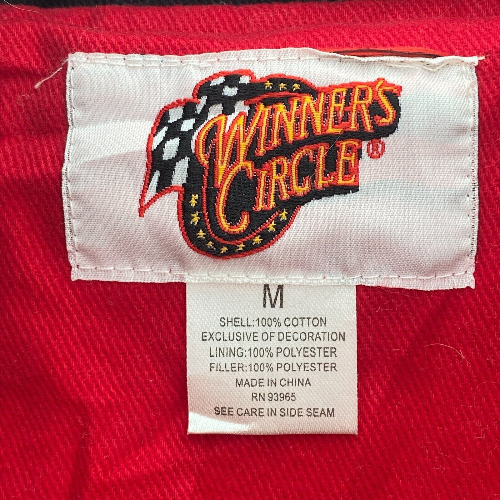 Winners Circle Nascar Nextel Cup Series Dodge Racing Red Full Zip Jacket Size M