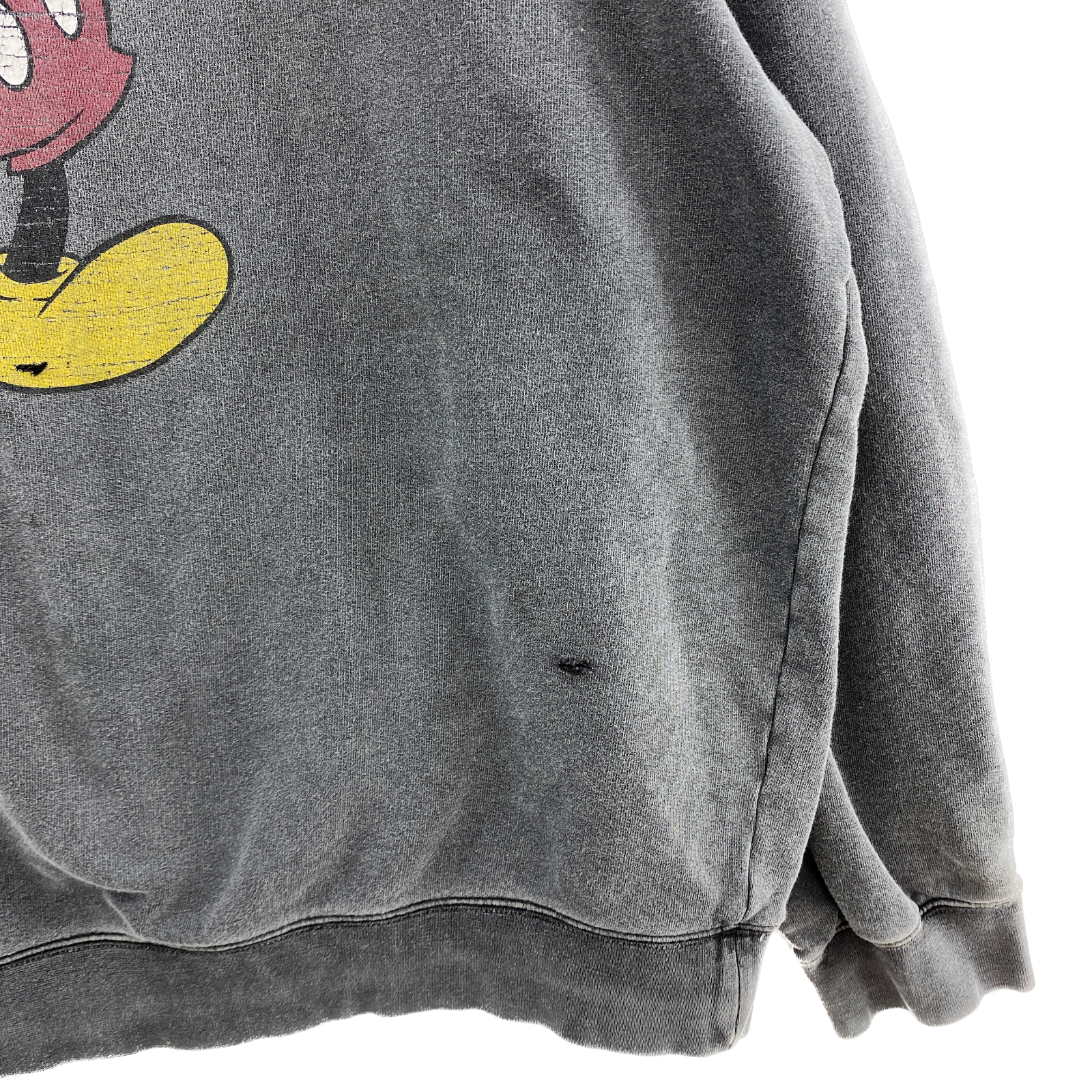 Vintage Disney Mickey Mouse Faded Look Gray Sweatshirt Size 2XL