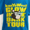 Kanye West Glow In The Dark Tour 2007 Blue T-shirt Size M
