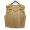 Vintage Wool Beige Snapped Vest Jacket Size L