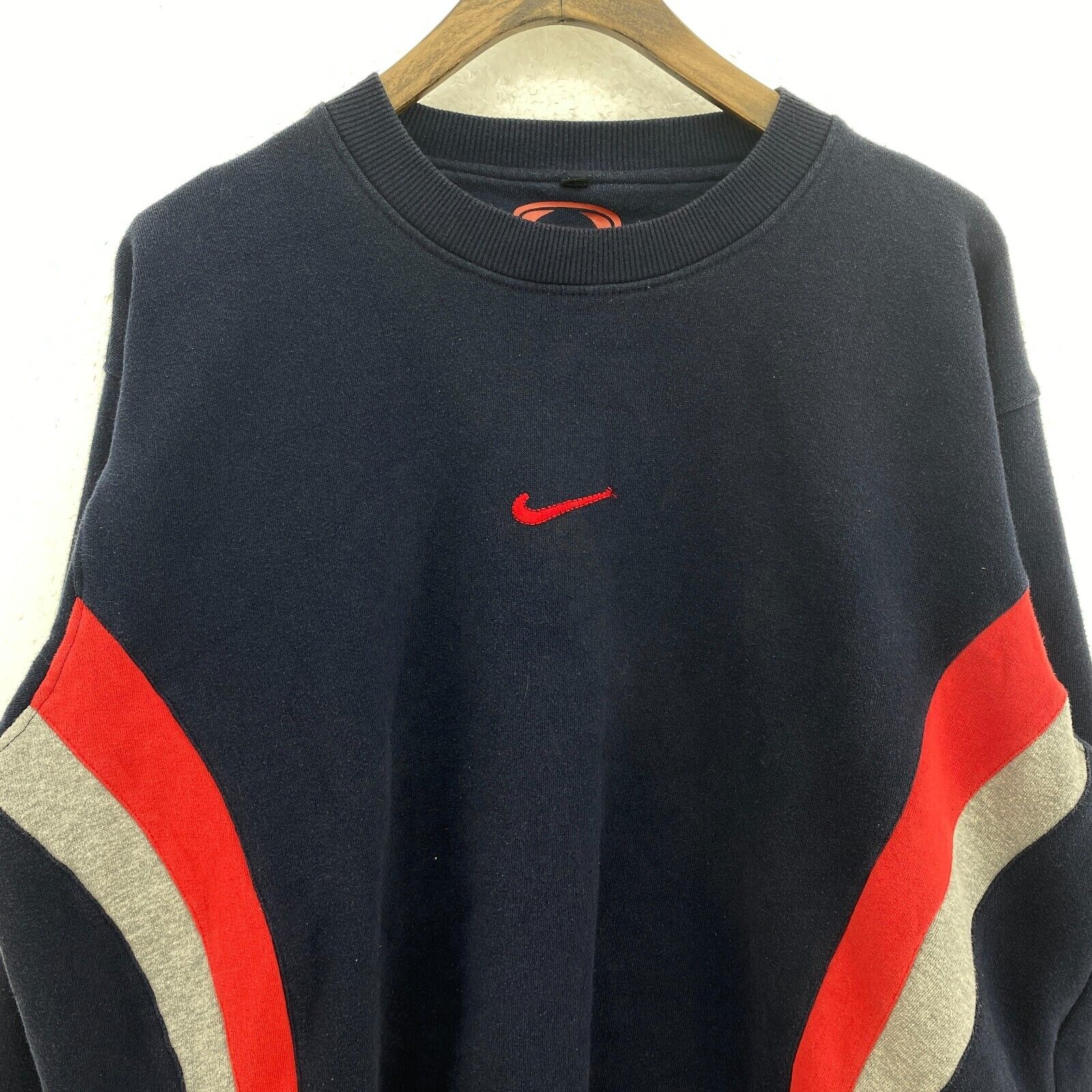 Nike AGC Middle Swoosh Logo Sweatshirt Size XXL Blue Crewneck