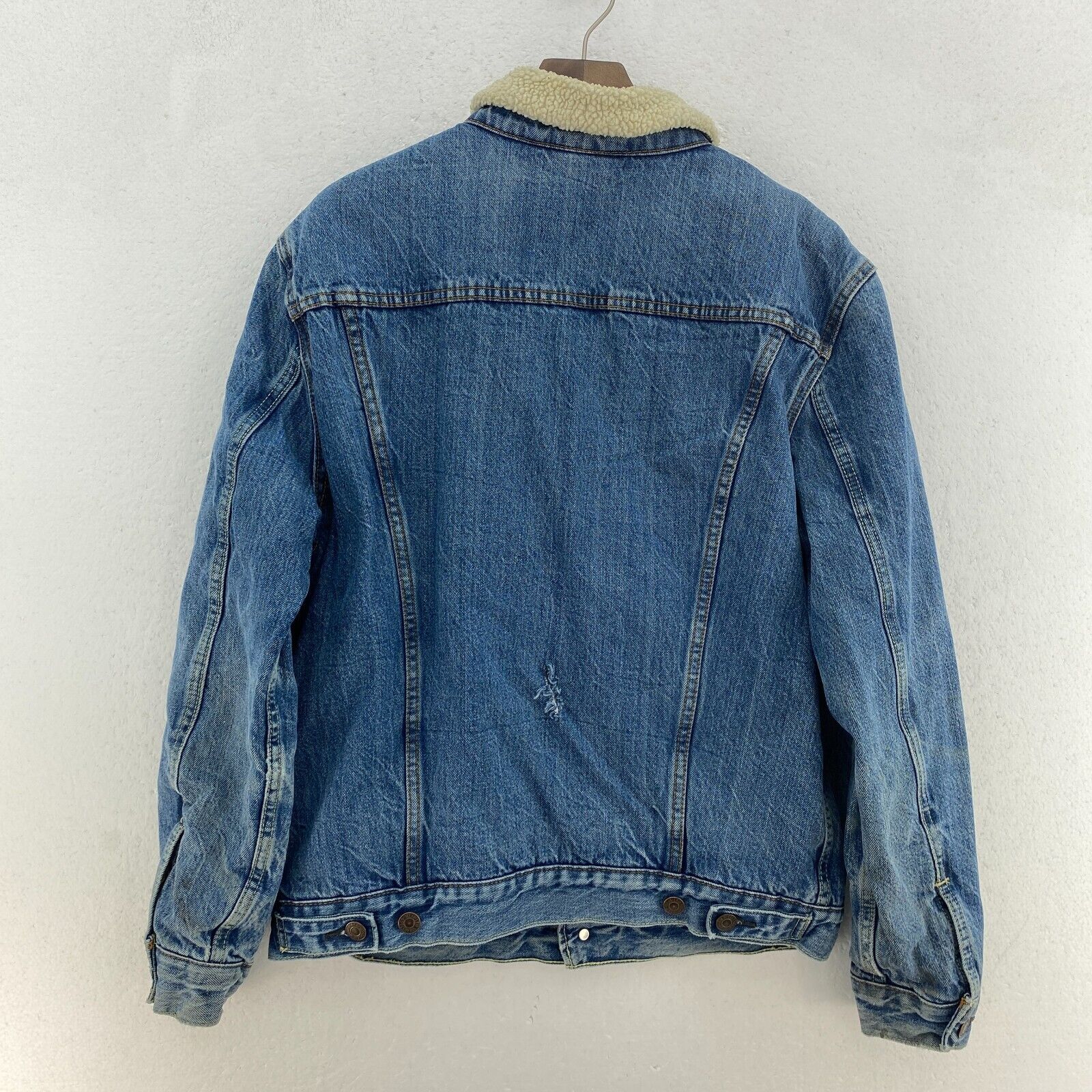 Vintage Levi Strauss Sherpa Lined Blue Denim Jacket Size M