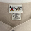 Walt Disney Mickey Mouse Steamboats Beige Baseball Button Up Shirt Size XL