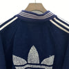 Vintage Adidas 3 Stripe Full Zip Fleece Navy blue Bomber Jacket Size M