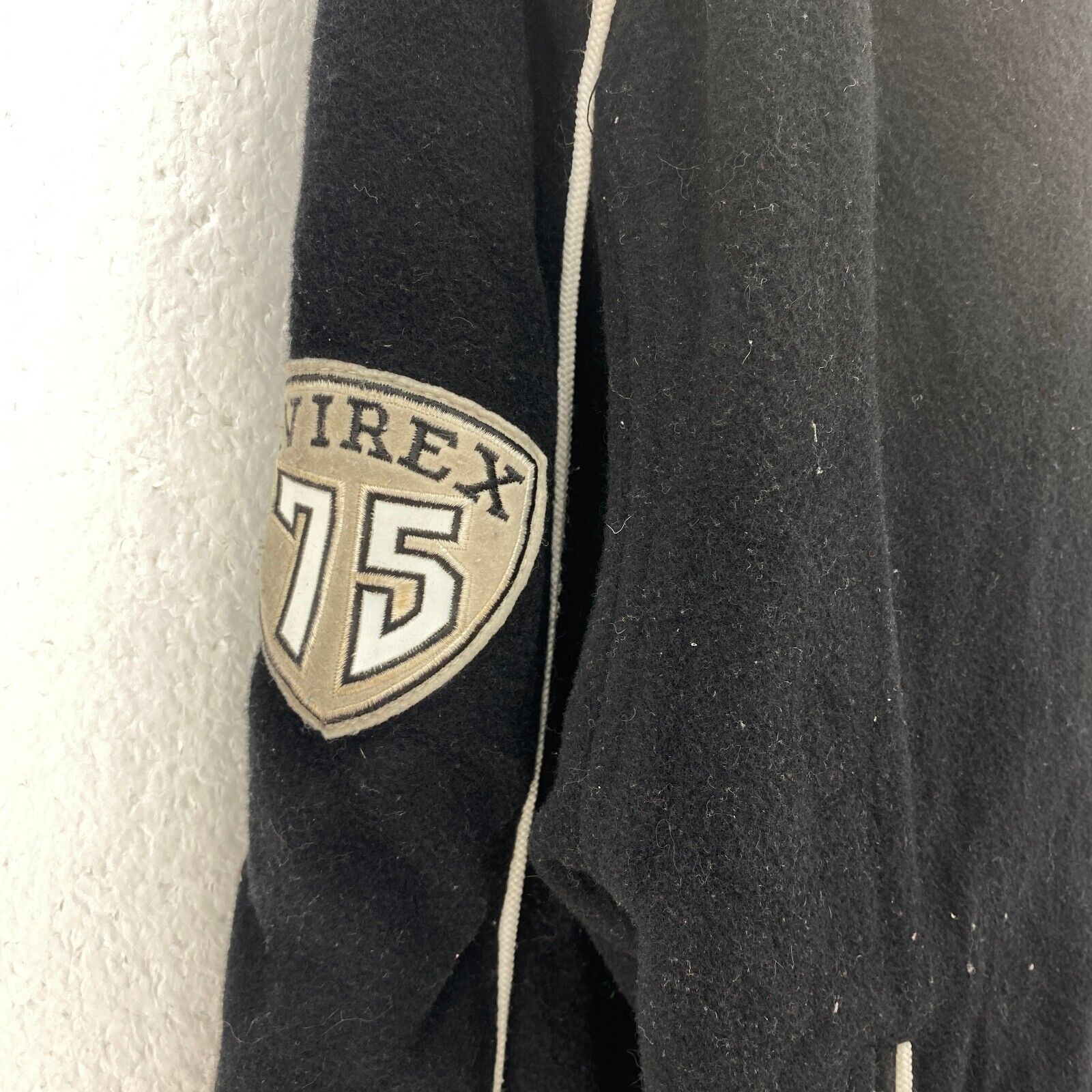 Vintage Avirex USA Varsity College Full Zip Bomber Jacket Black Size 2XL