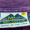 The Mountain All Over Print Tie Dye Skull Purple T-shirt Size L Single Stitch