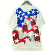 Vintage Liquid Blue 1995 American Flag Stars Stripes White Red T-shirt Size L
