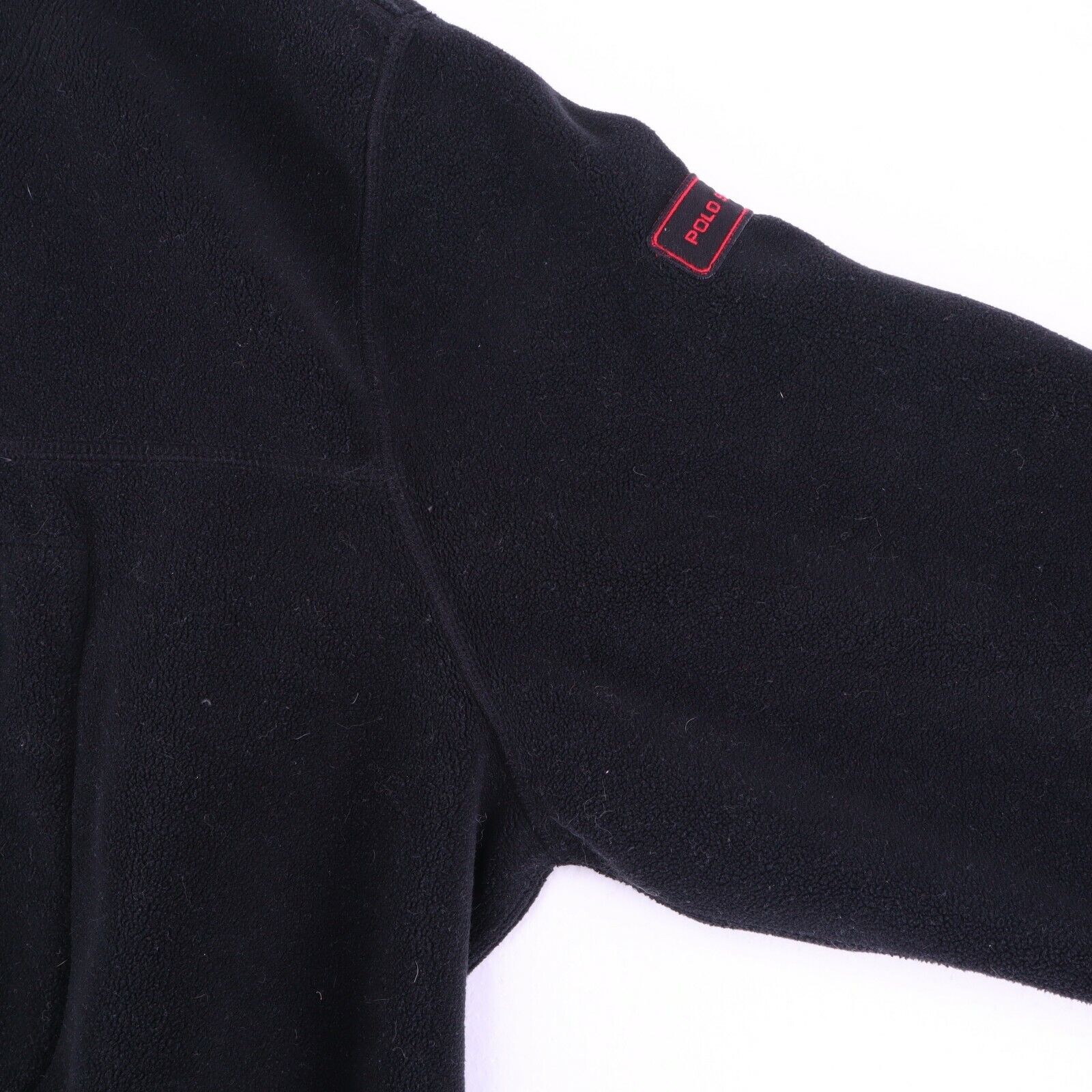 Polo Sport Quarter Zip Fleece Pullover Size XL Black