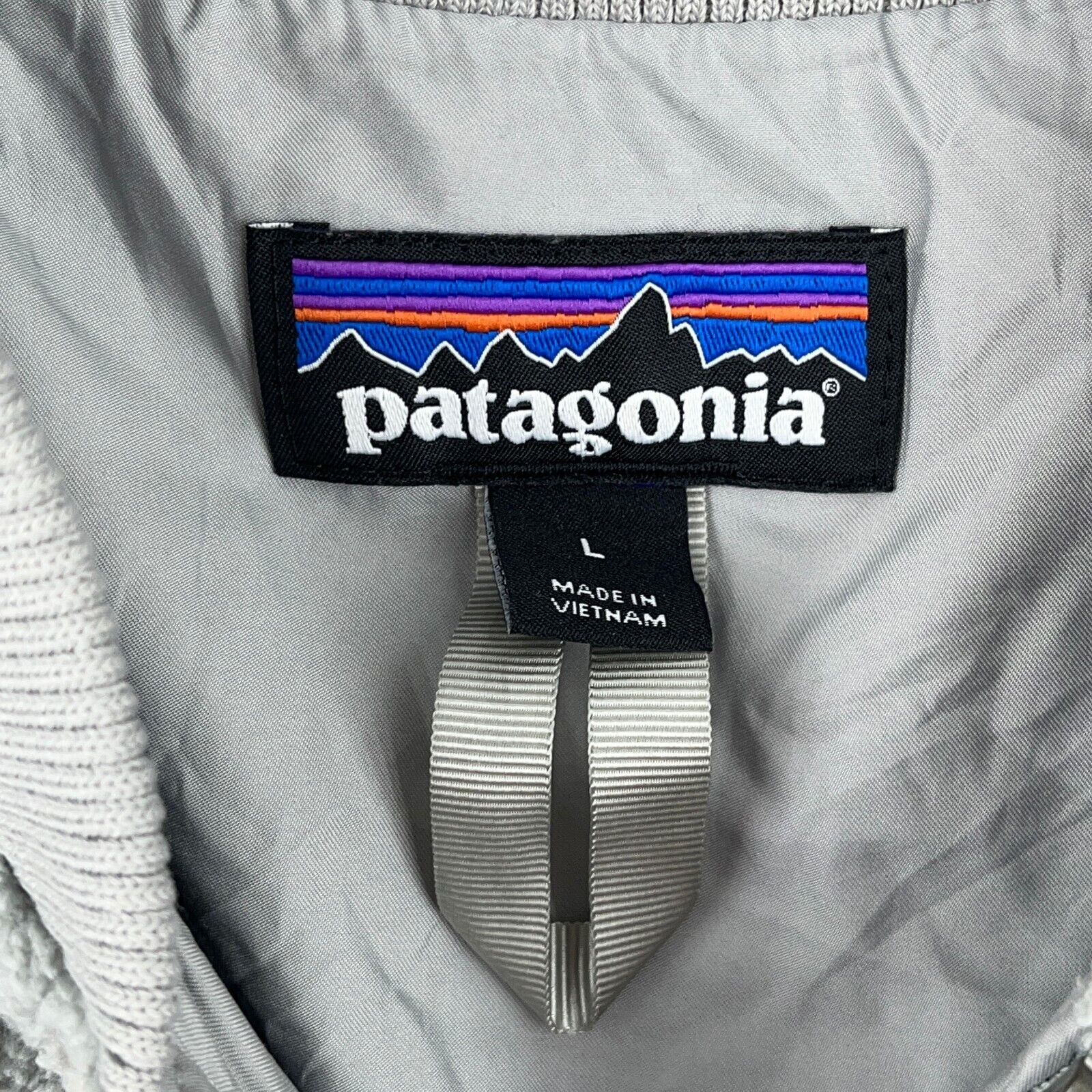 Vintage Patagonia Full Zip Fleece Gray Bomber Jacket Size L
