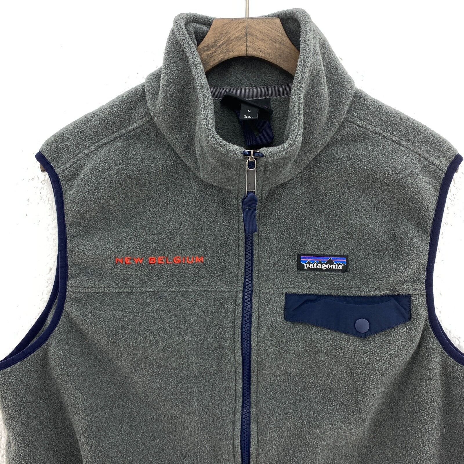 Vintage Patagonia Synchilla Full Zip Gray Fleece Vest Jacket Size M
