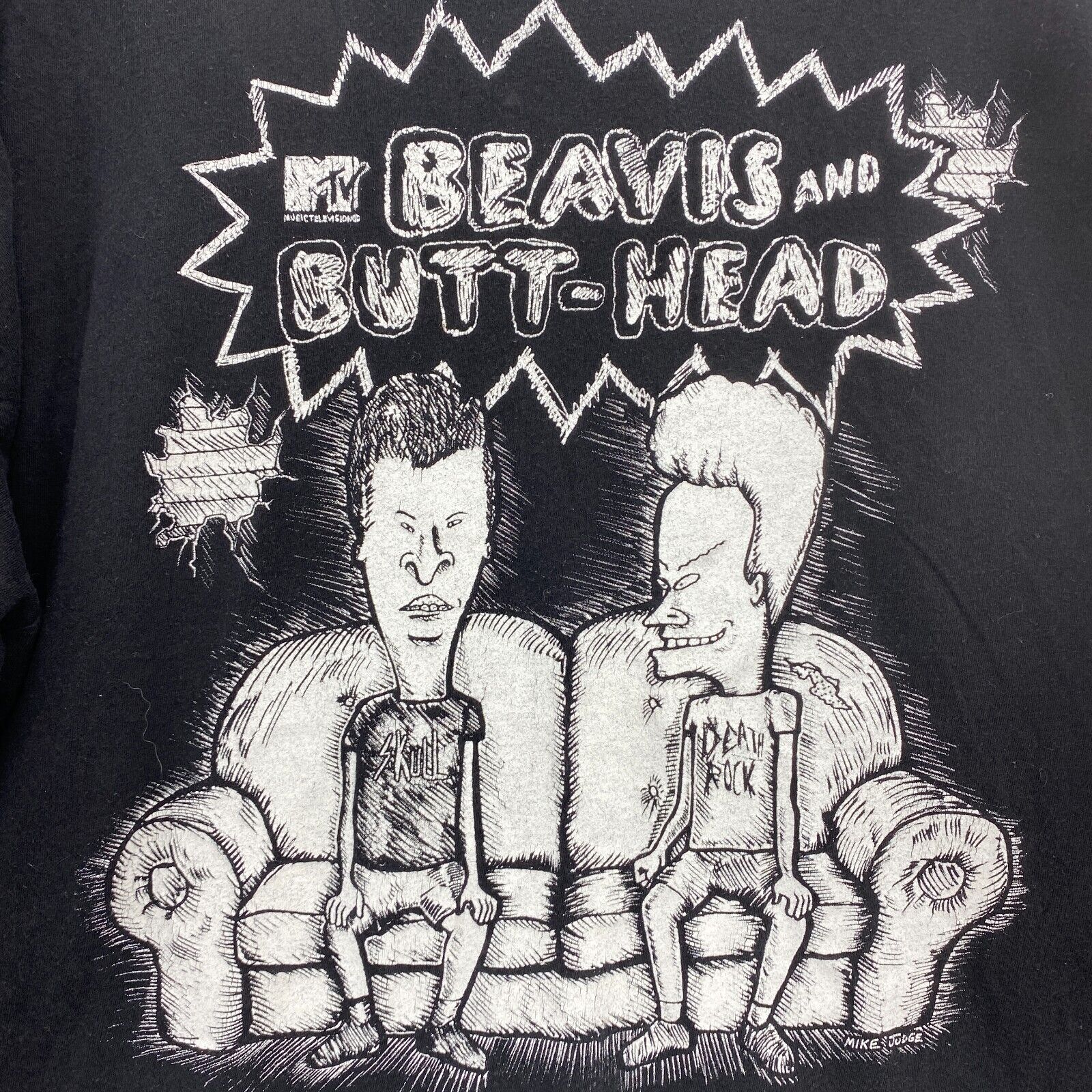 Beavis Butt-head Black T-shirt Size XXL Cartoon 2011 Mike Judge