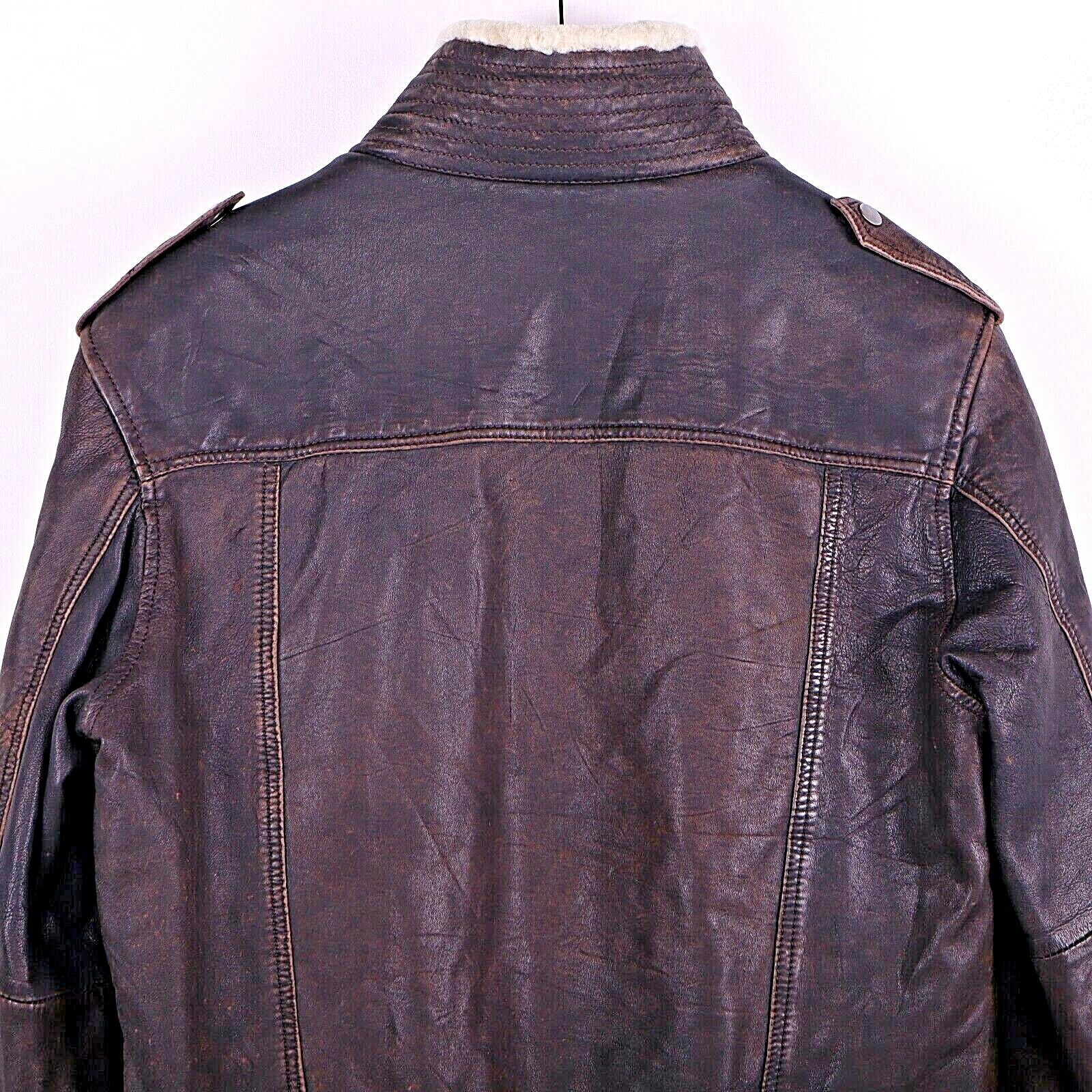 Danier Brown Leather Jacket Size M