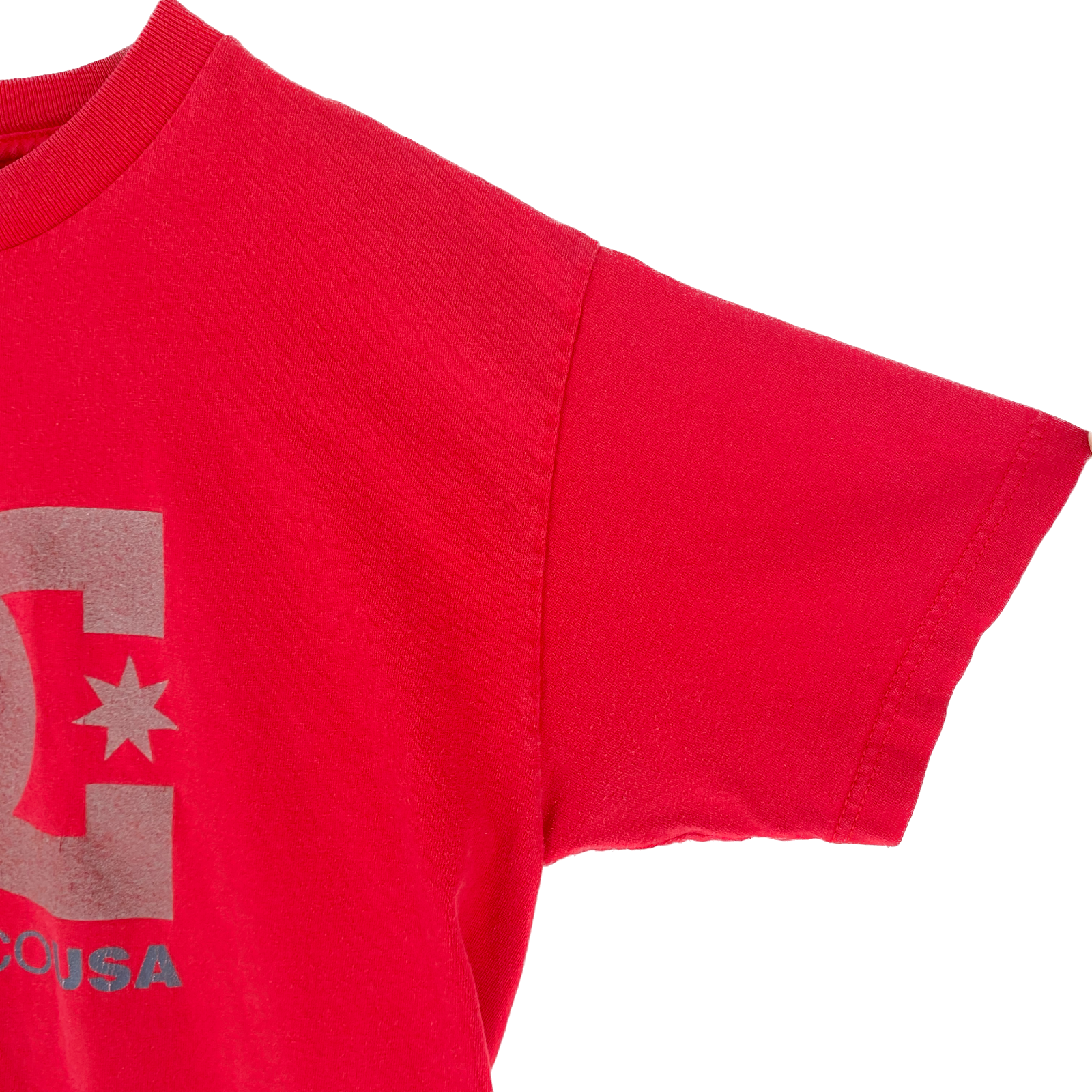 Vintage Dc Shoes USA Logo Graphic Print Red T-shirt Size M