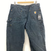 Carhartt Workwear Black Denim Cargo Pants Size 36