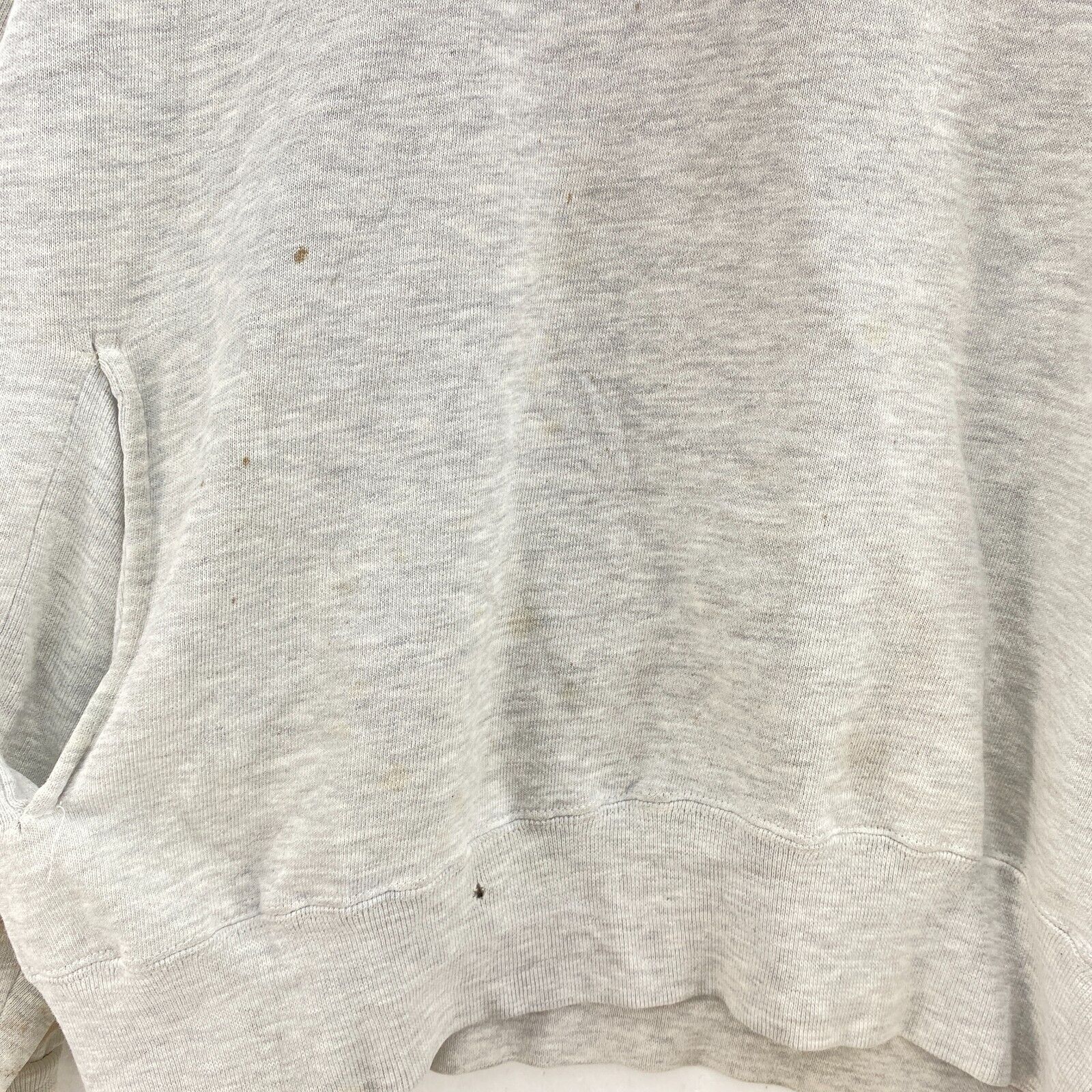 L.L Bean By Russell Athletic Gray Hoodie Size L 1/4 Button