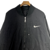 Vintage Nike Reversible Swoosh Full Zip Black Bomber Jacket Size L