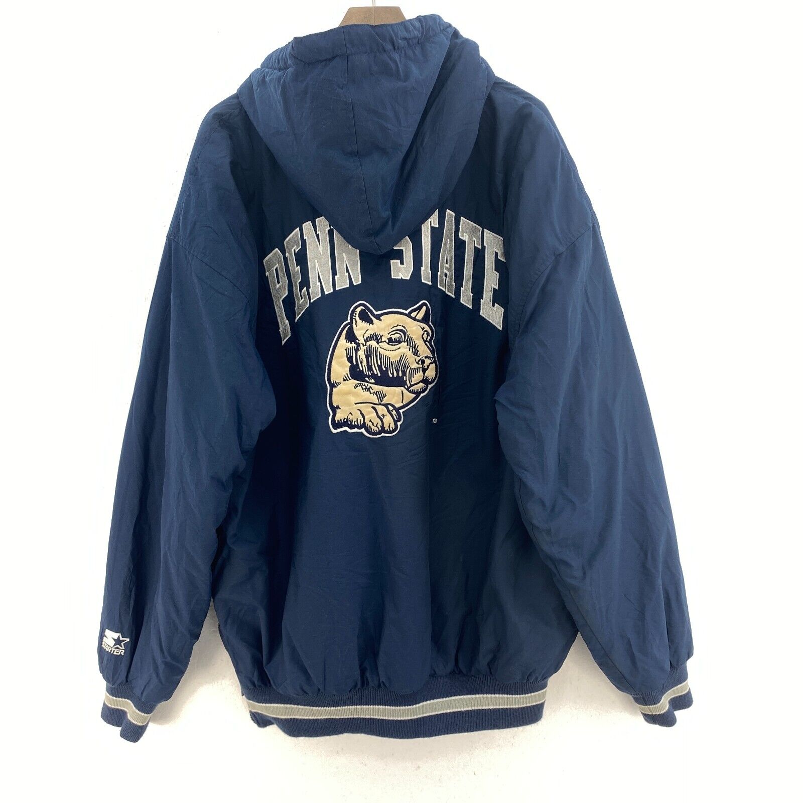 Penn State Nittany Lions NCAA Starter Full Zip Insulated Navy Blue Jacket Size L