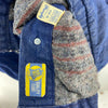 Vintage Wrangler Dark Wash Blue Blanket Lined Button Up Denim Jacket Size 48