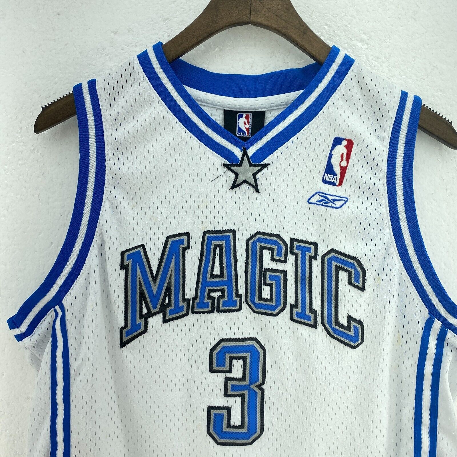 Reebok NBA Steve Francis 3 Orlando Magic NBA Basketball White Jersey Size L Kids