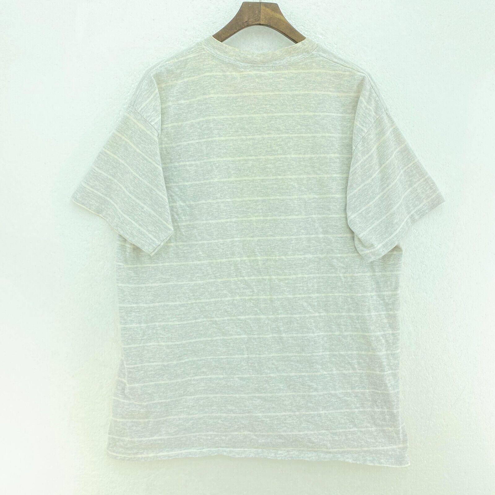 Vintage Yale University Bulldogs Gray Striped T-shirt Size M Tee