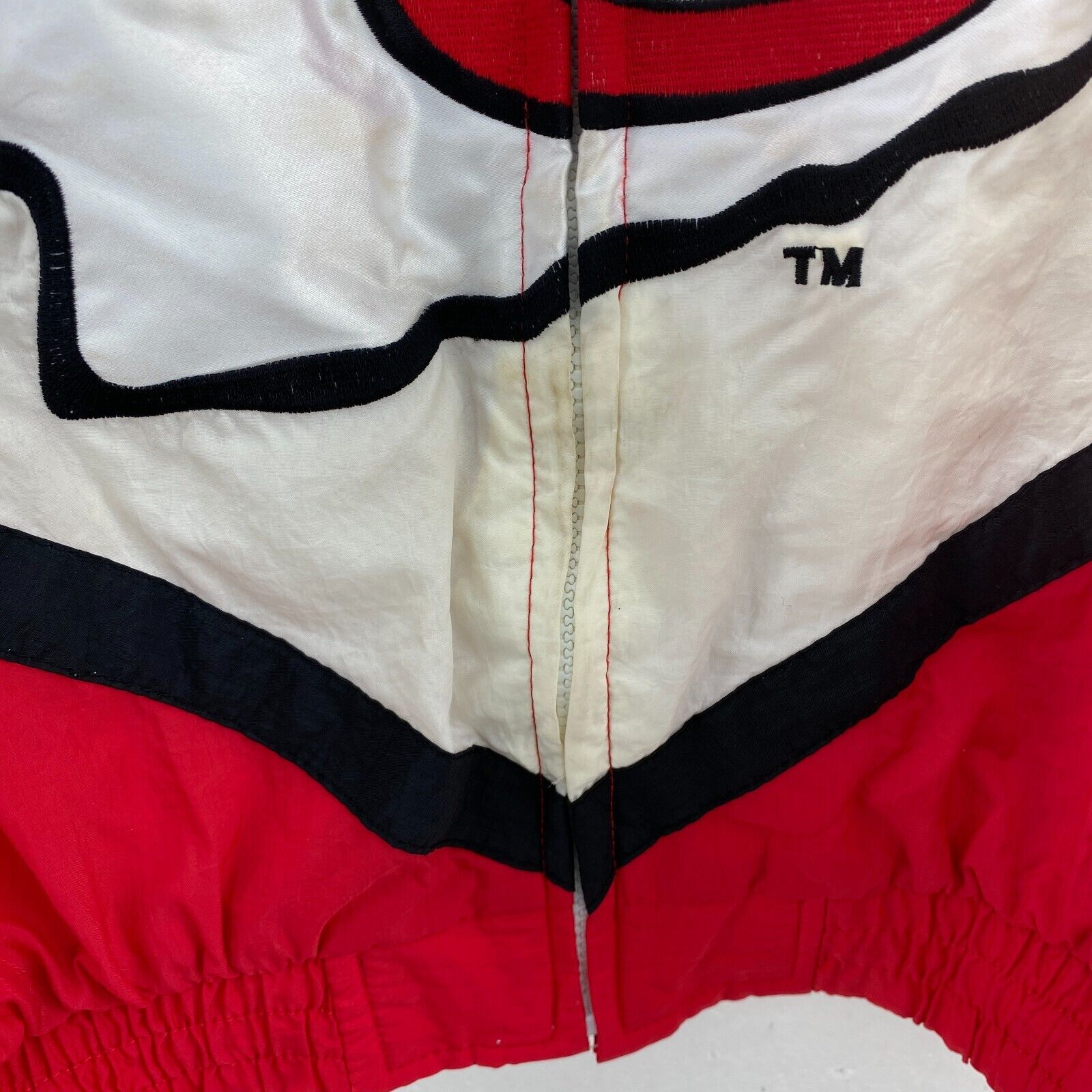 Vintage Logo 7 Kansas City Full Zip NFL Bomber Red Jacket Size L