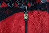 Vintage Milton Printed Full Zip Red Fleece Jacket Size S