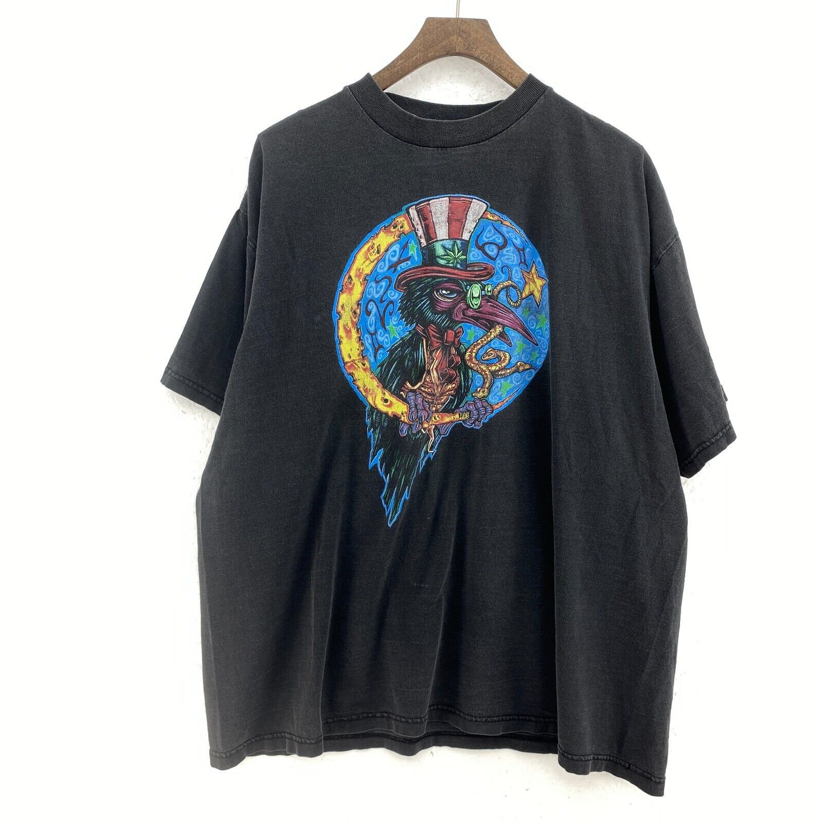 1996 The Black Crowes Three Snake And One Charm Tour Black T-shirt Size XL