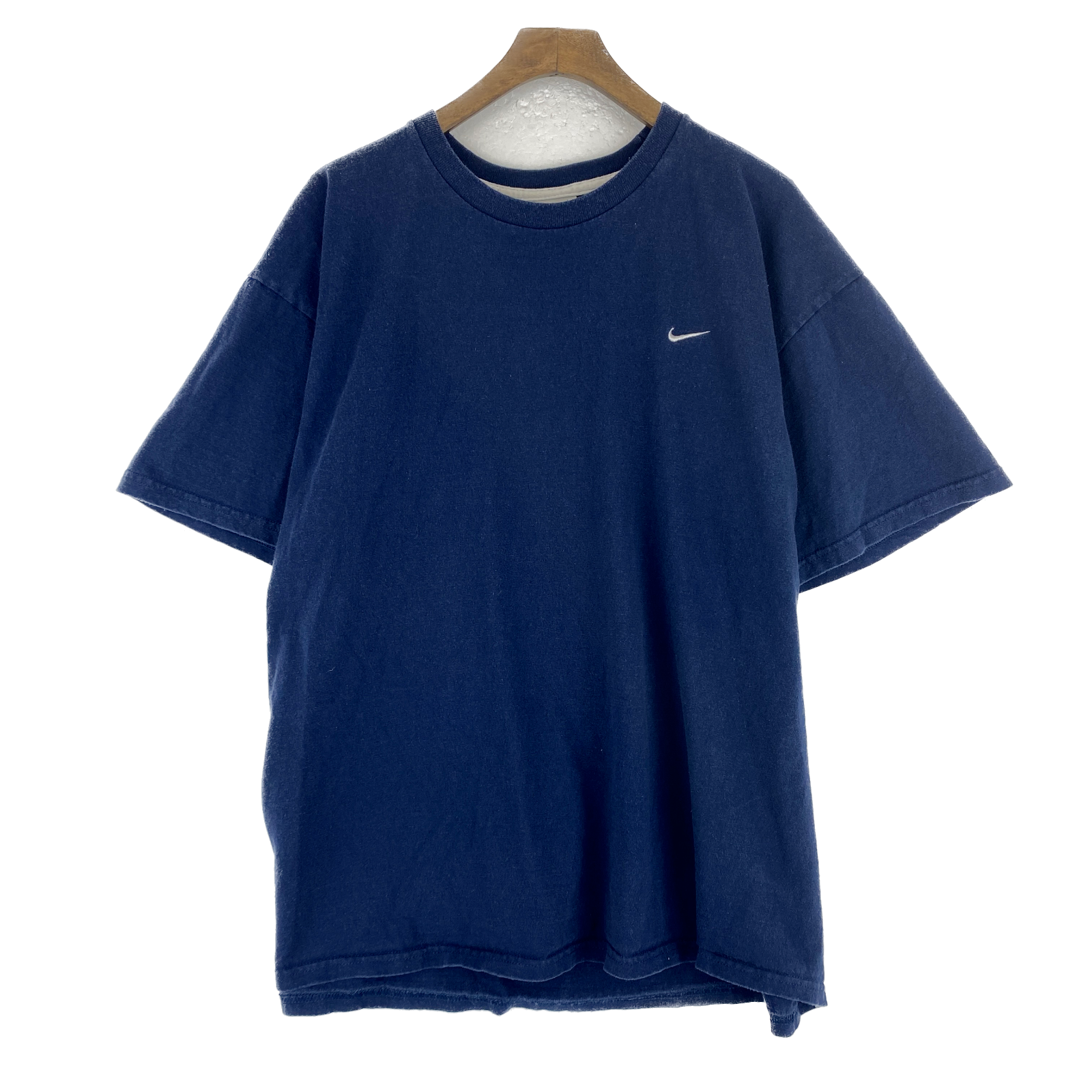 Vintage Nike Swoosh Chest Logo Navy Blue T-shirt Size XL