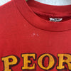 Hanes Peoria National Championship Motorcycle 70s Red T-shirt Size M