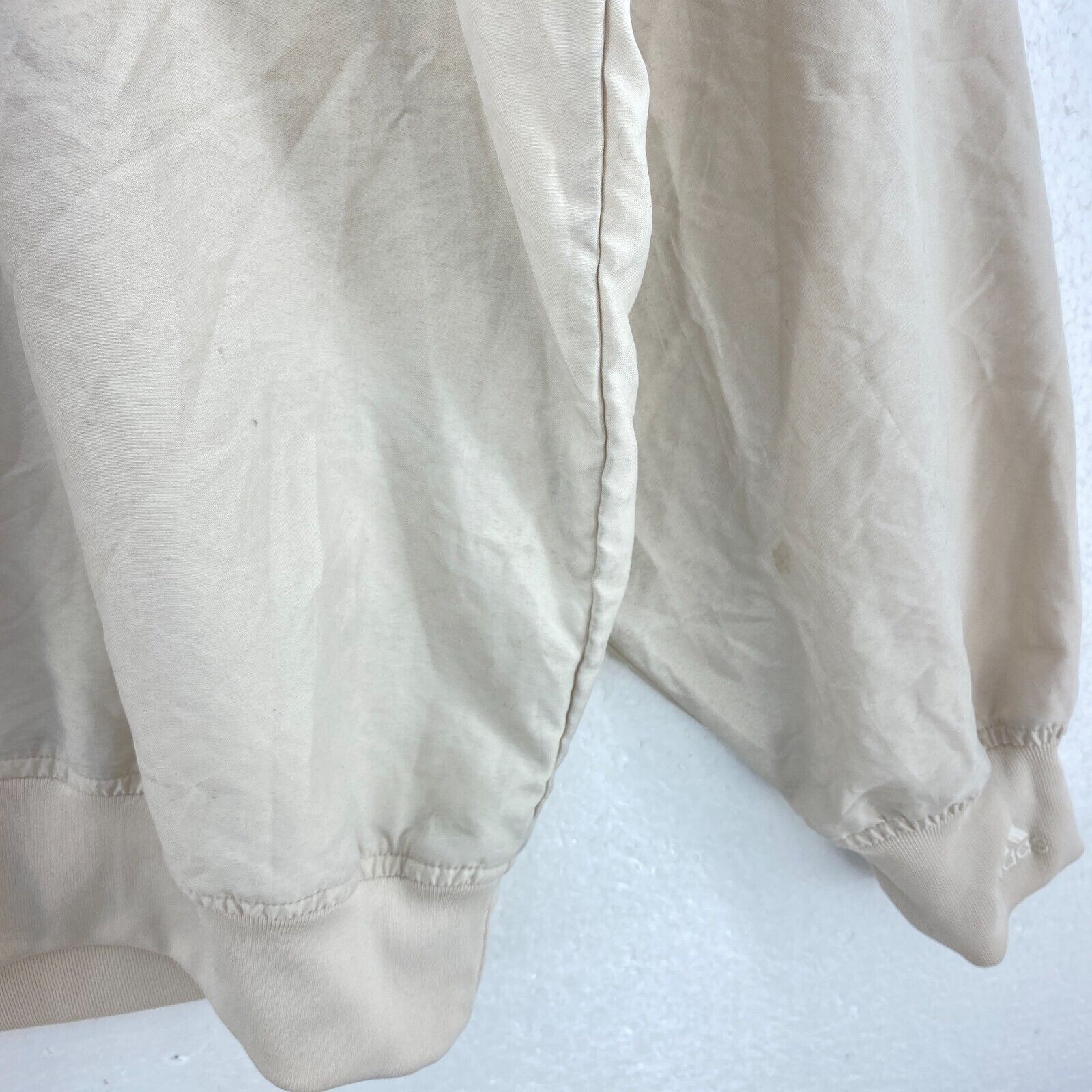 Vintage Adidas Golf Logo Beige Pullover Light Jacket Size S V-Neck