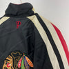 Pro Player Chicago Blackhawks NHL Black Full Zip Insulated Jacket Size XL