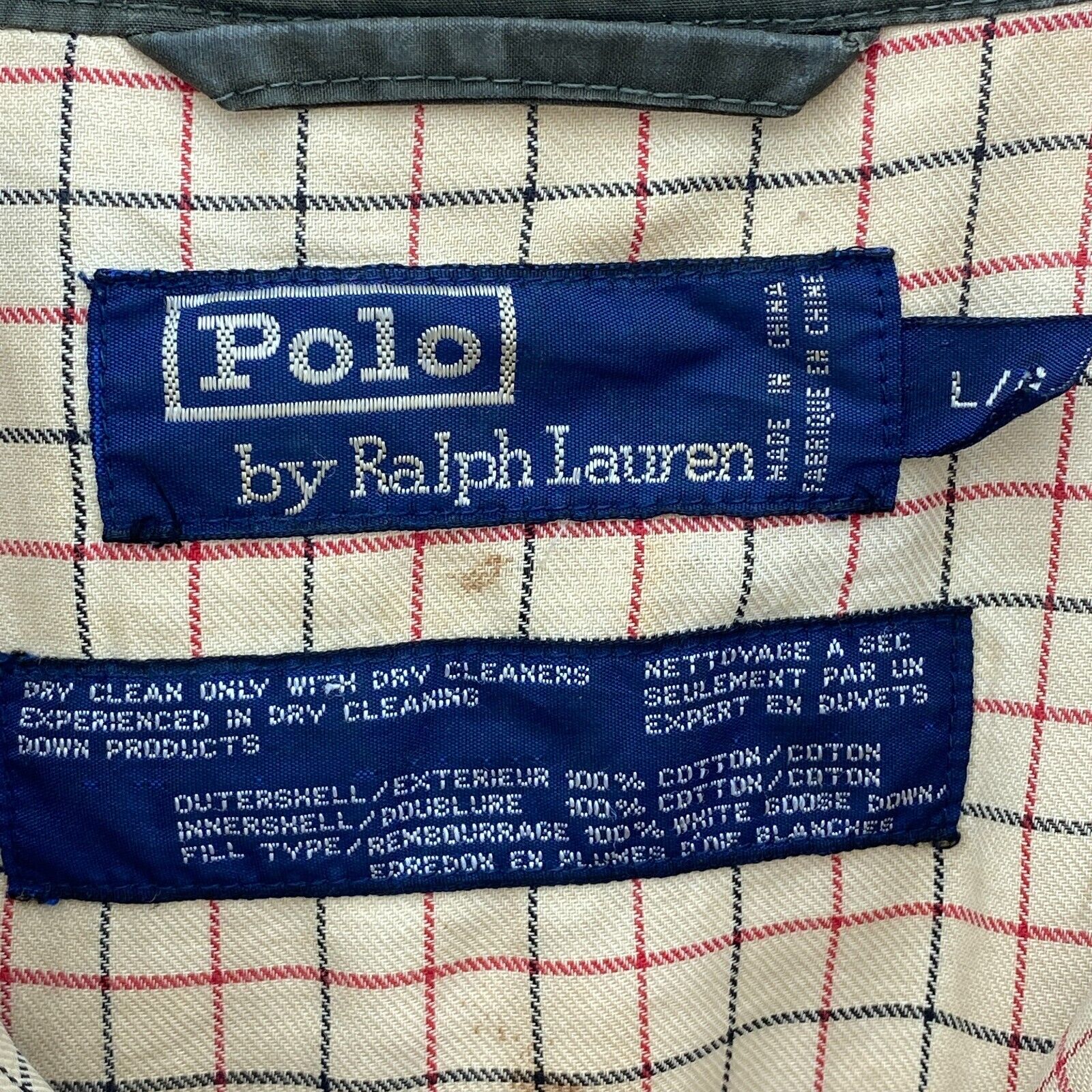Polo By Ralph Lauren Equestrian Green Insulated Jacket Size L Full Zip Up