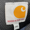 Carhartt Workwear Blue Hooded Jacket Basf Company Quilt Lined Size 3XL Full Zip