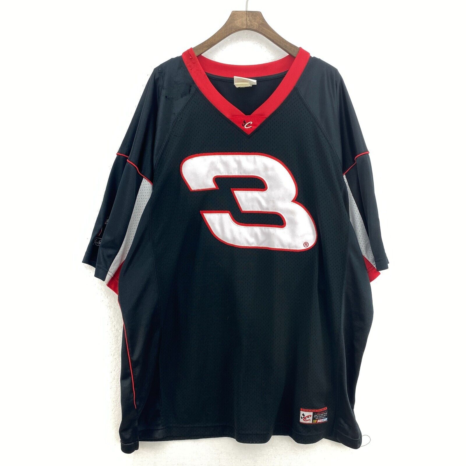 Vintage Chase Nascar Authentic Dale Earnhart Black Jersey Size XL
