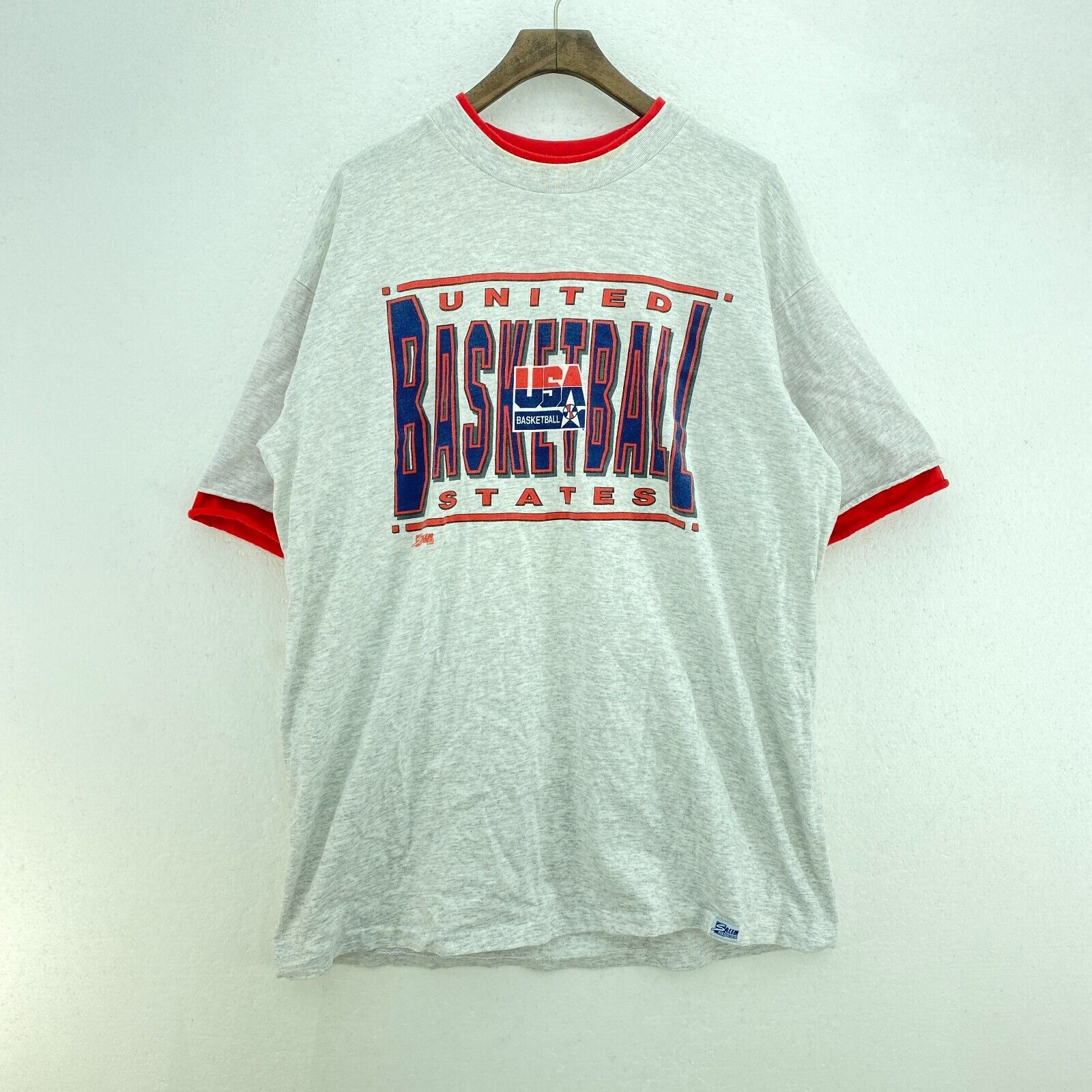 Dream Team United States Basketball Olympics Team 1991 T-shirt Size XL Gray