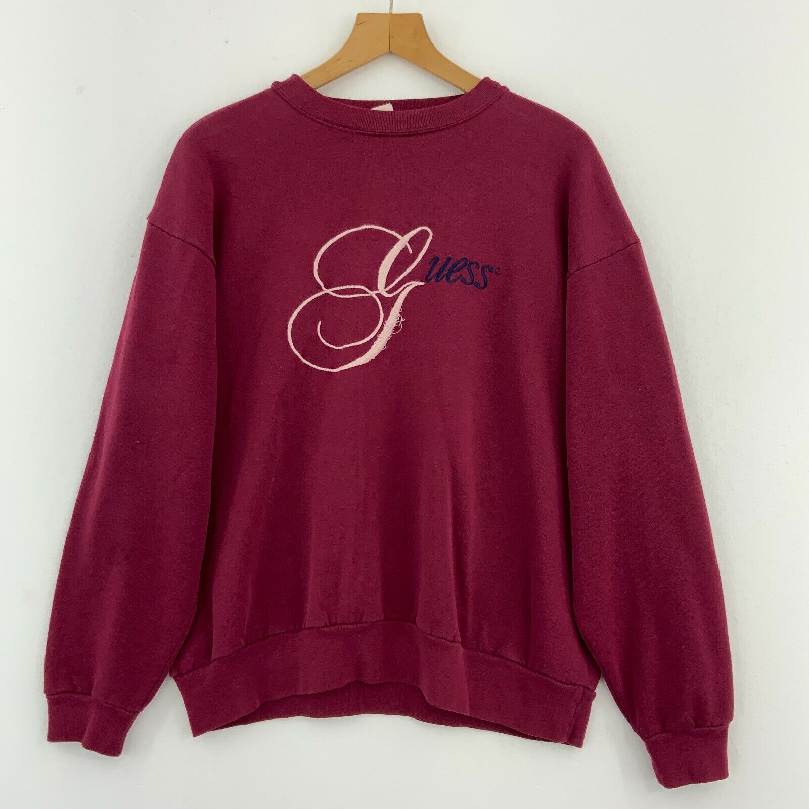 Vintage Guess Red Sweatshirt Size XL 90s