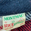 Vintage Red Black Checked Double Pocket Snapped Wool Shirt Jacket Size L