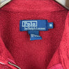 Vintage Polo Ralph Lauren Full Zip Red Fleece Bomber Jacket Size XL