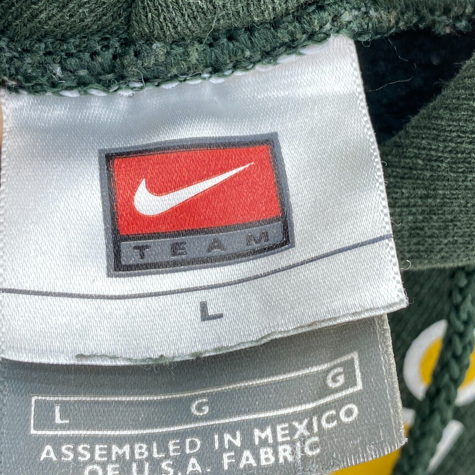 Nike Athlethics Swoosh Logo 2004 MLB Green Hoodie Size L
