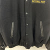 Vintage National Post Snapped Bomber Black Jacket Size L