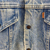 Levi Strauss Orange Tab Blue Wash Denim Sherpa Jacket Size M