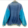 Starter Logo Snapped Denim Blue Jacket Size XL