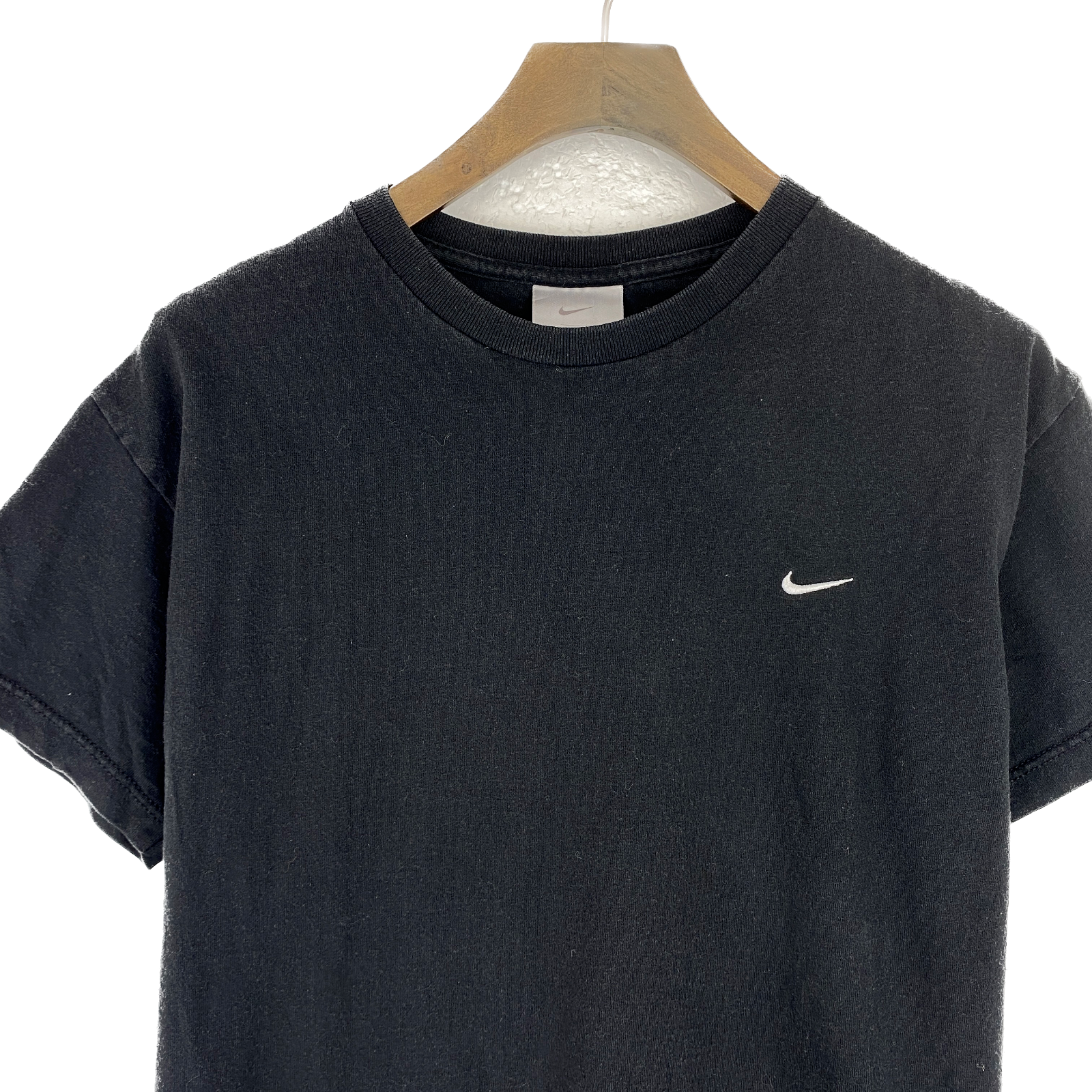 Vintage Nike Swoosh Chest Logo Black T-shirt Size S
